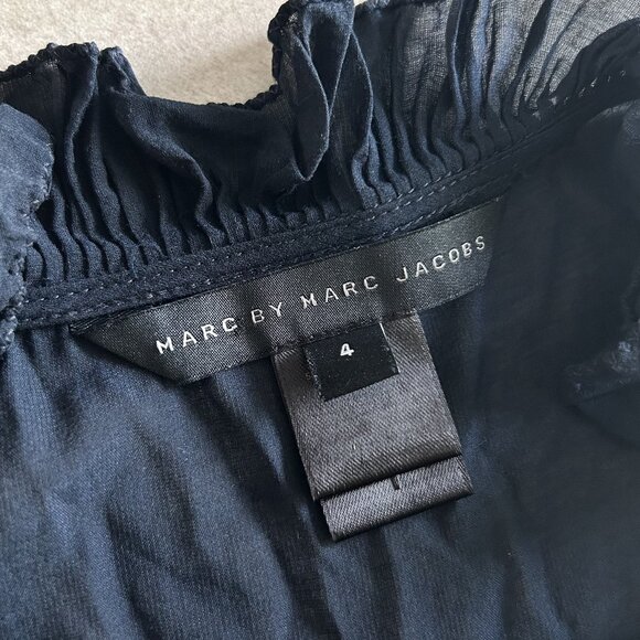 Marc by Marc Jacobs Navy Ruffle Dress ASO Alice Cullen - Picture 6 of 9